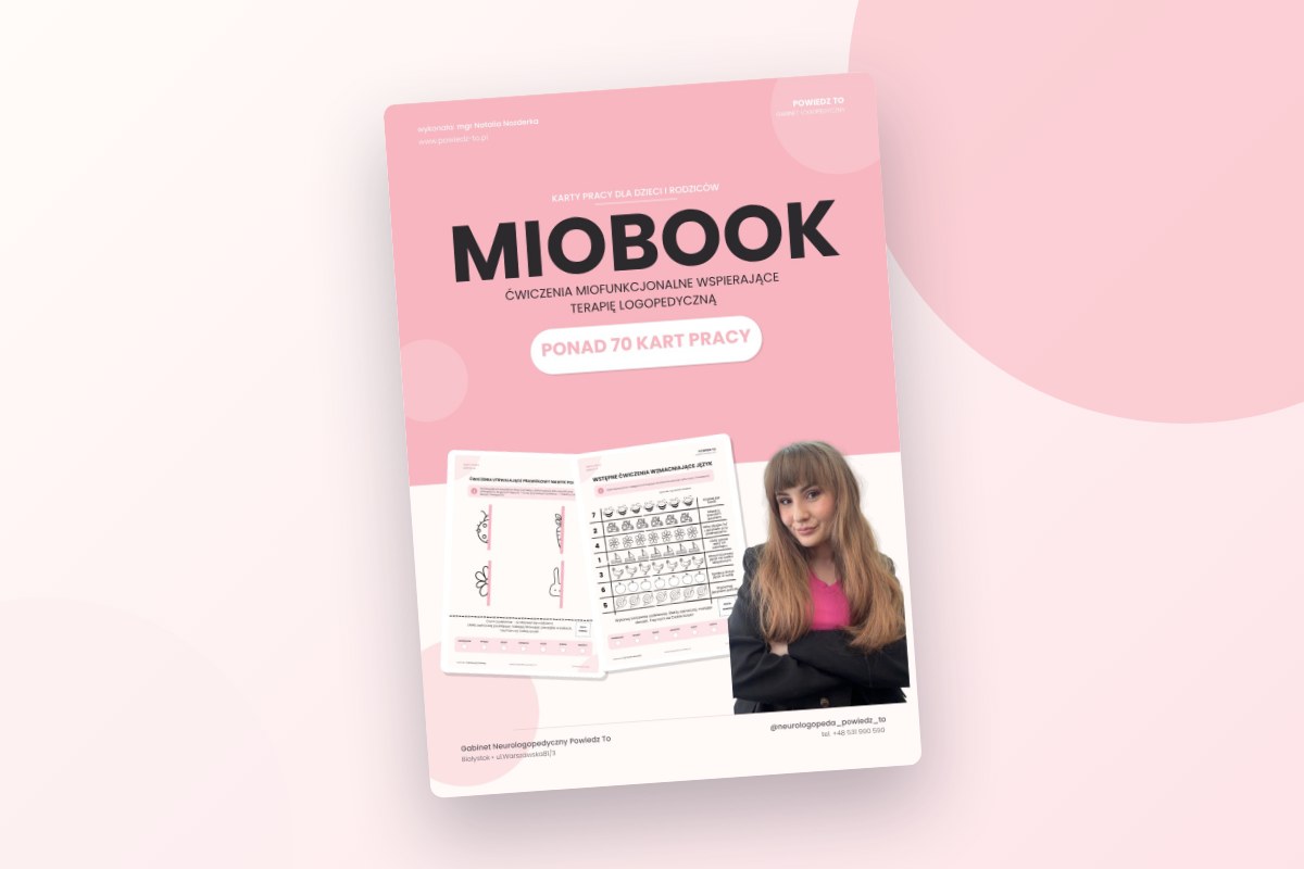 Miobook, ćwiczenia miofunkcjonalne dla dzieci